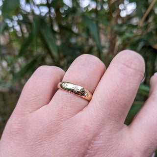 close up of Victorian style gypsy ring