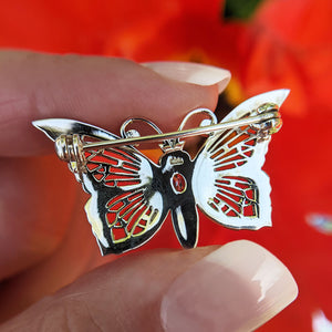 marcasite butterfly brooch
