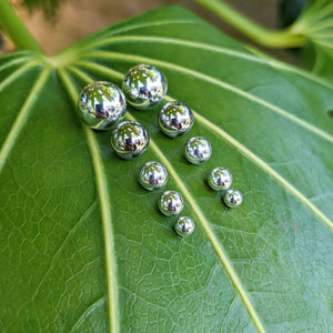 ball stud earrings in silver