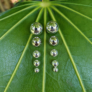 children's silver ball stud earrings